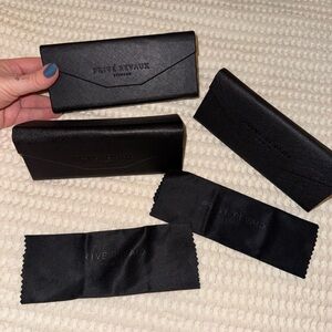 Privé Revaux 3 Black Glasses Cases and 2 Cleaning Cloths